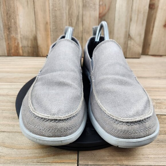 Mens Crocs Walu size 10 Canvas Casual Slip On Boat Loafers Shoes - Picture 2 of 9